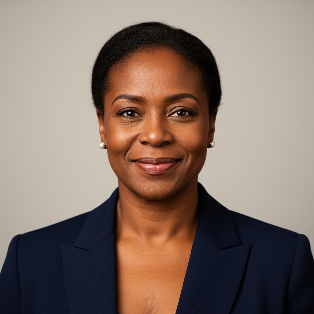 Professional headshot of a confident Black female executive representing the VIP brand day experience